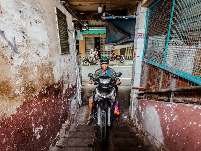 Alley motorbike.