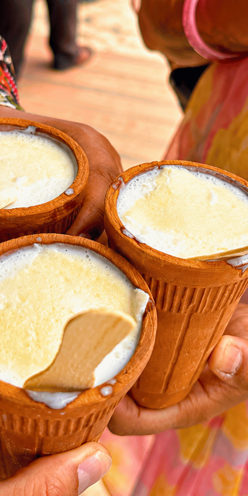 Makhaniya lassi cups.