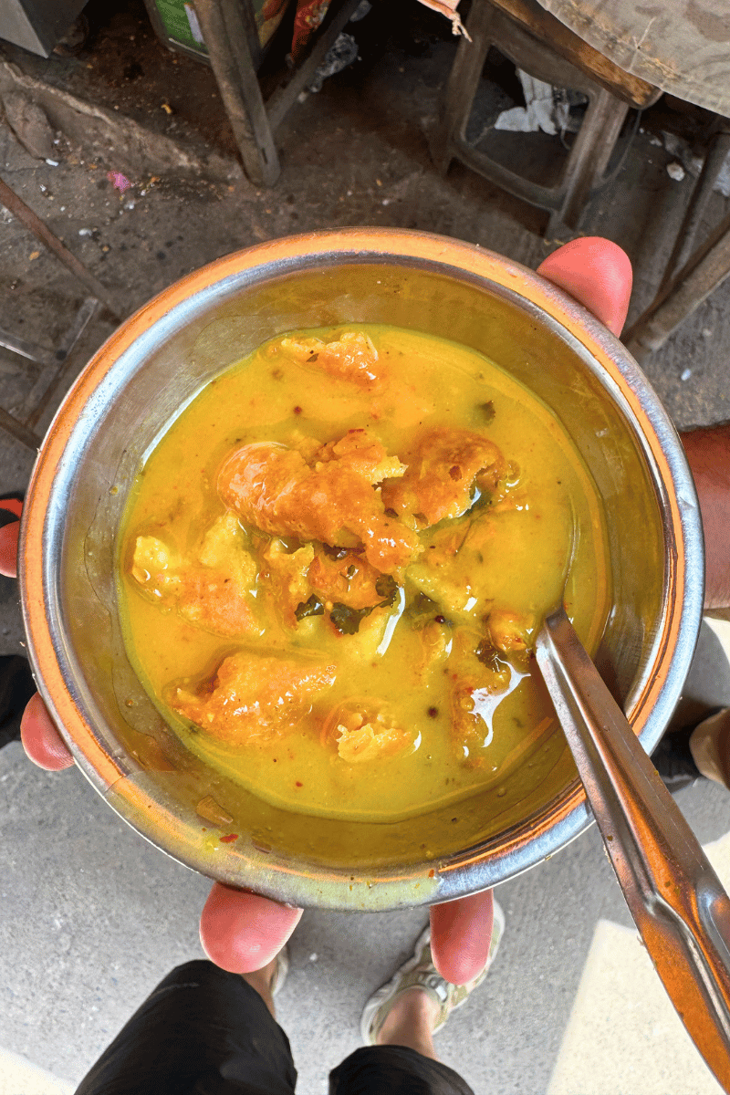 Rajasthani kadhi kachori.
