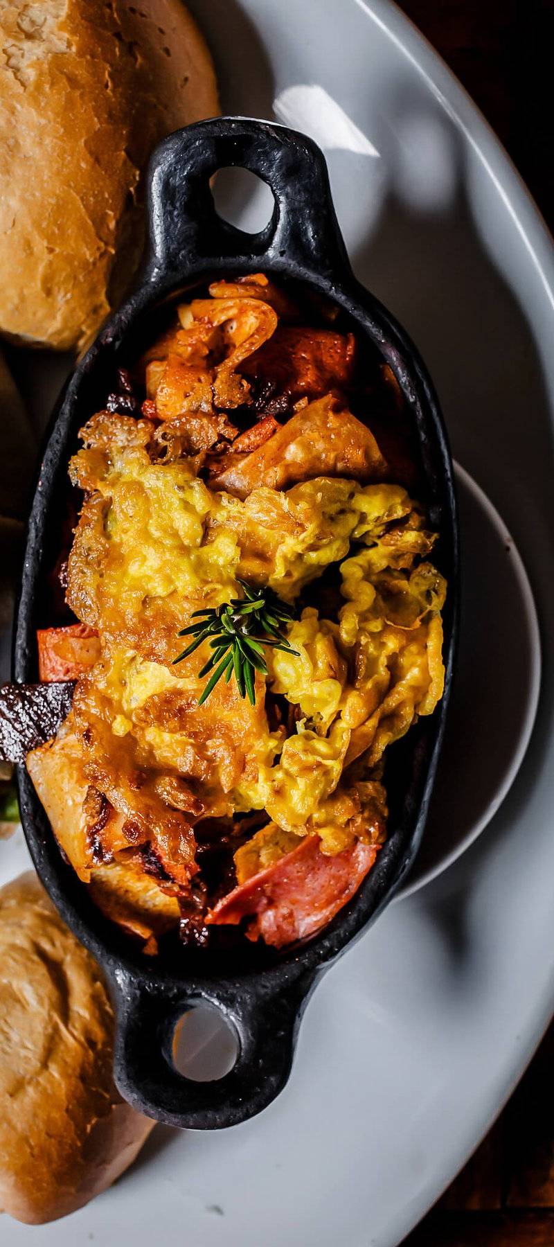 Spiced butter flatbread.