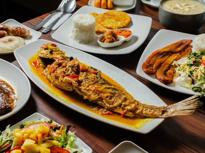 Fish in citrus and coconut.