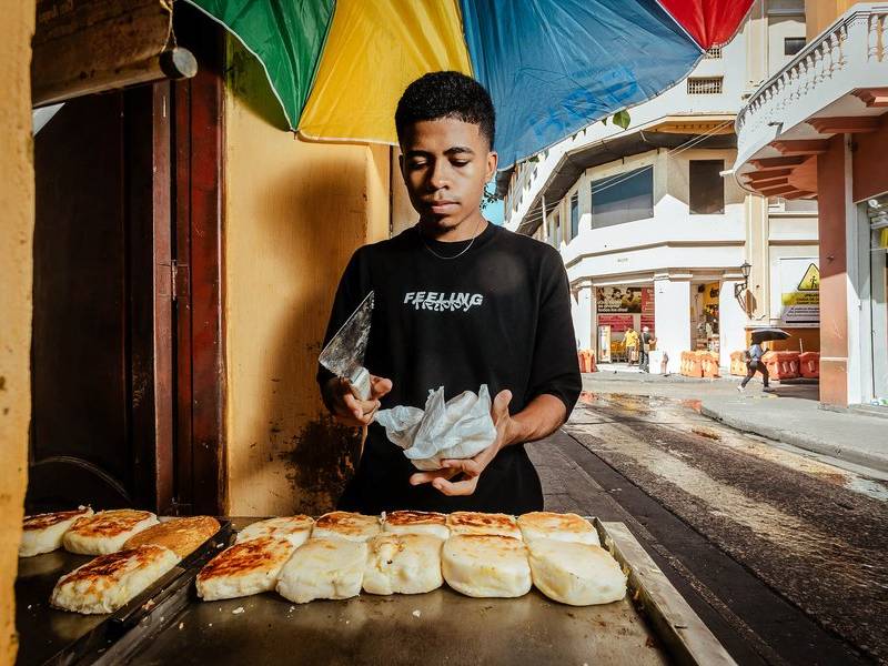 Cartagena-style arepas.