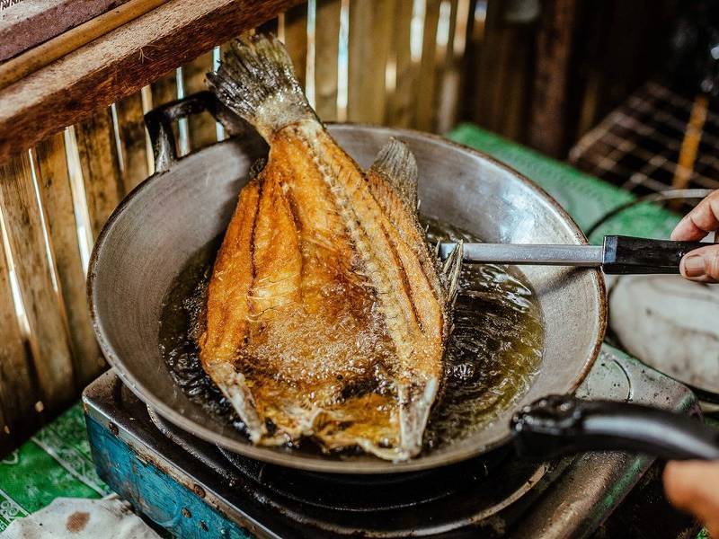 Fish in the pan.