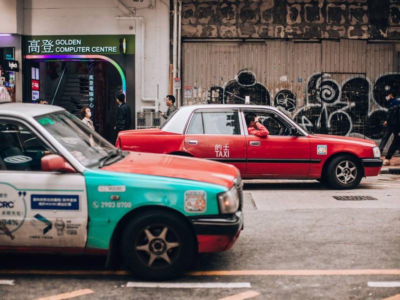 Kowloon taxis.