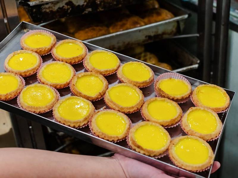 Wobbly egg tarts.