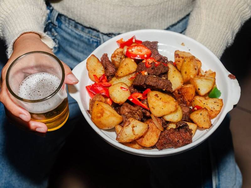 Beef & potato wok.