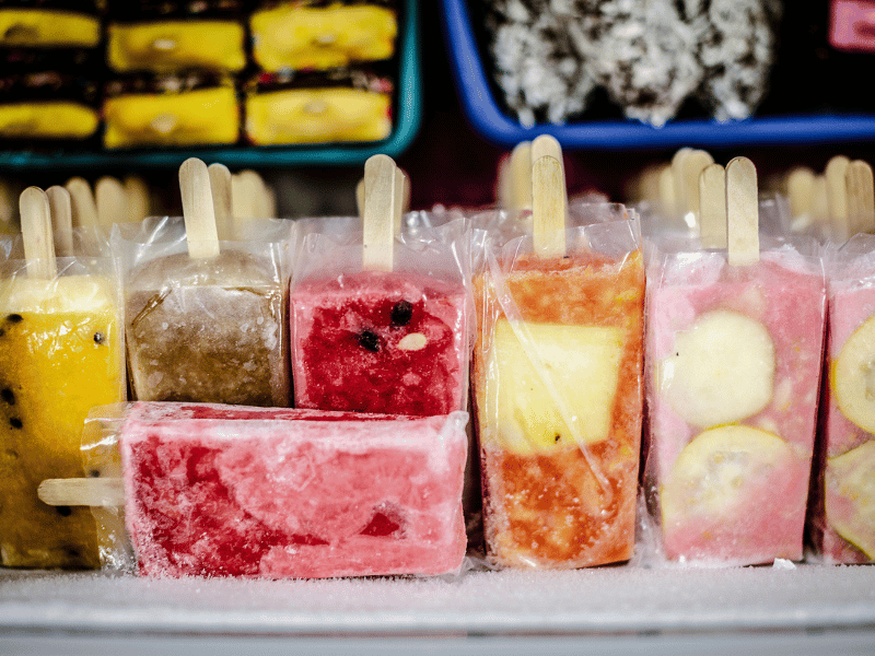 Colourful paletas.