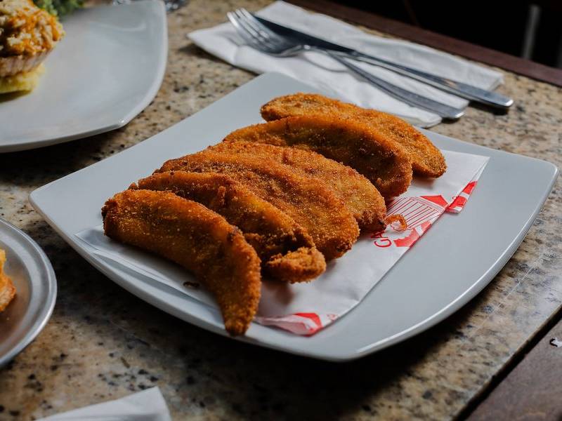 Plantain milanesa.
