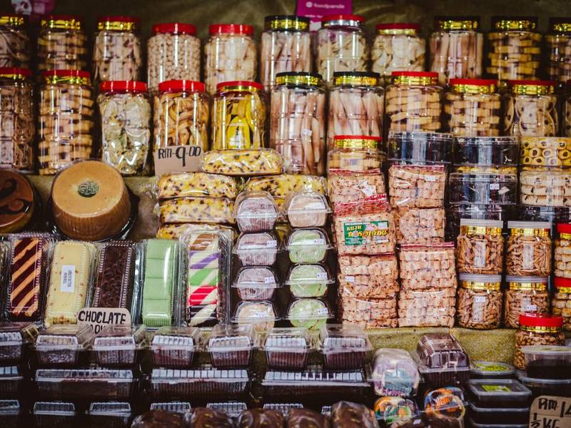 Kuih display.