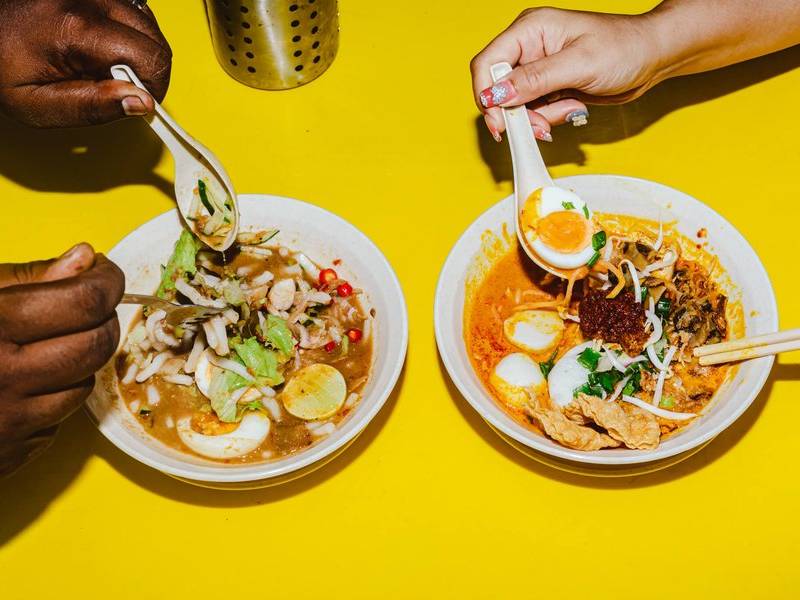 Two types of laksa.