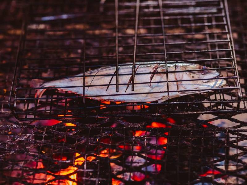 Ikan bakar coals.