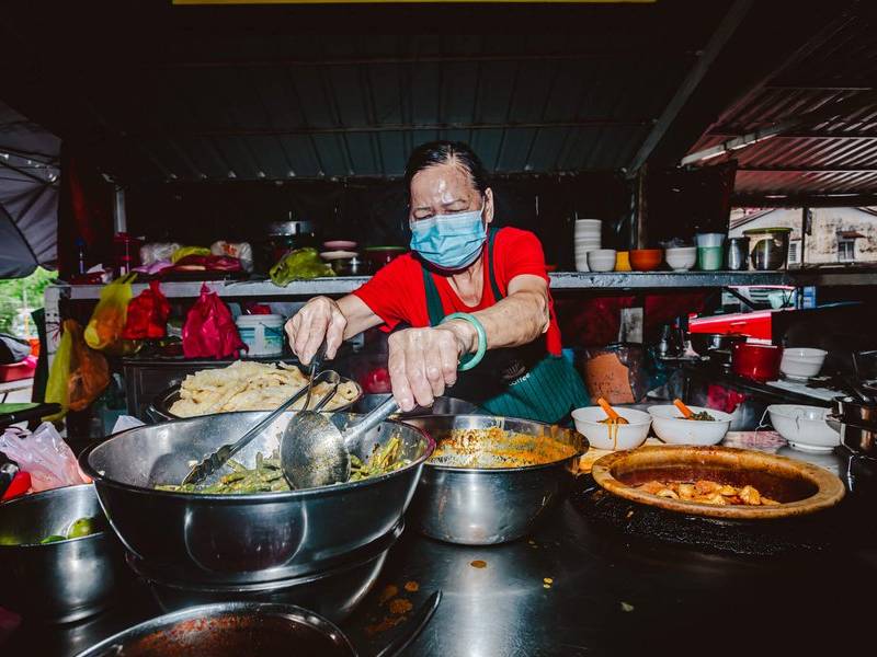 Chinatown back alley cook.