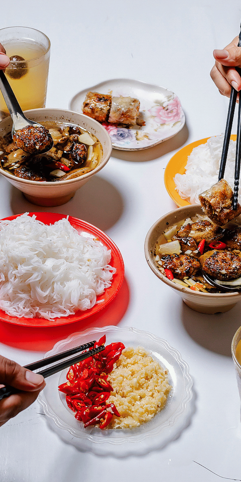 Bún chả set.