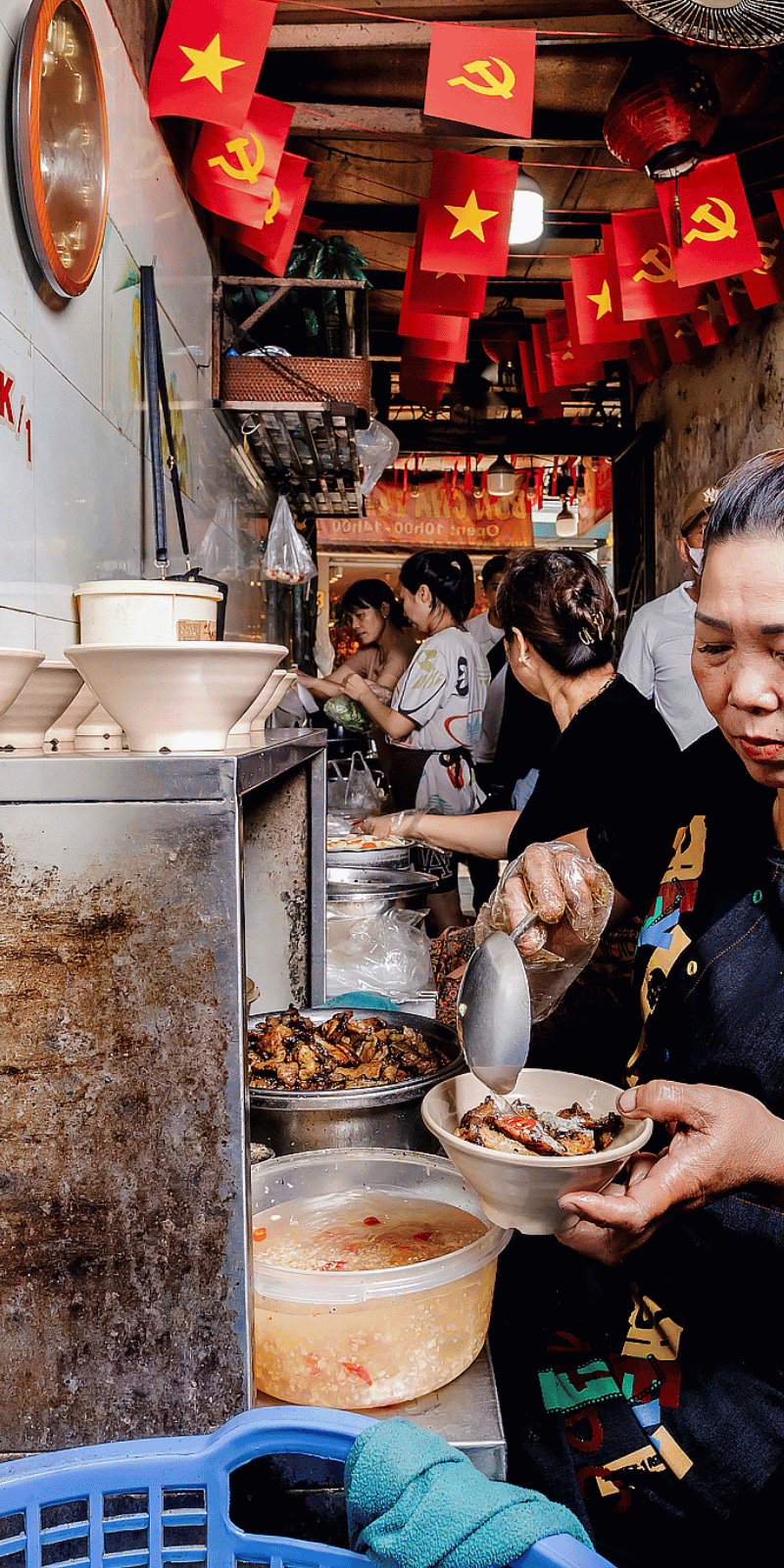 Alley bún stall.