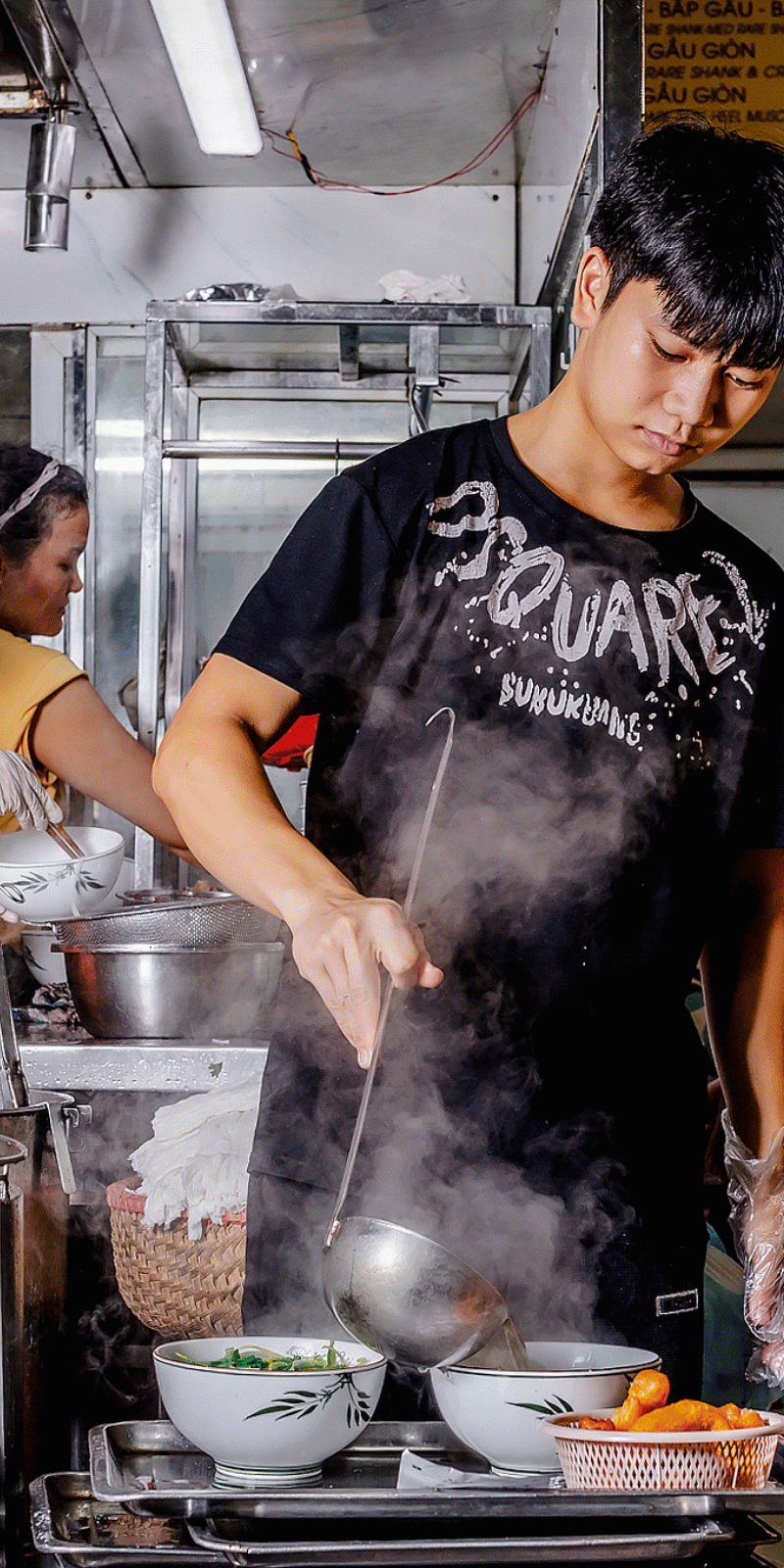 Phở kitchen.