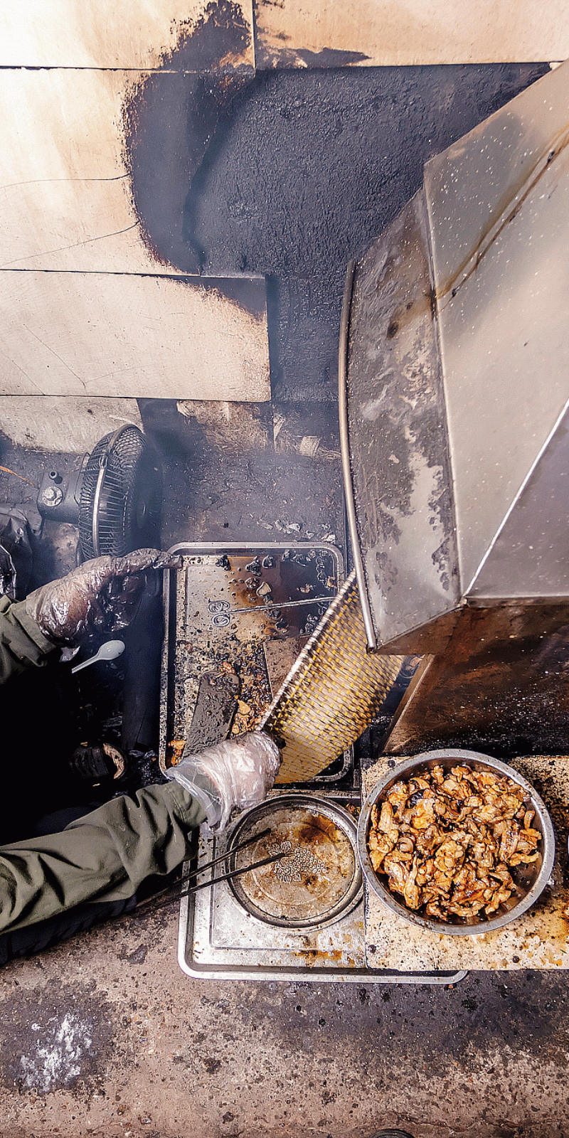 Streetside kitchen.