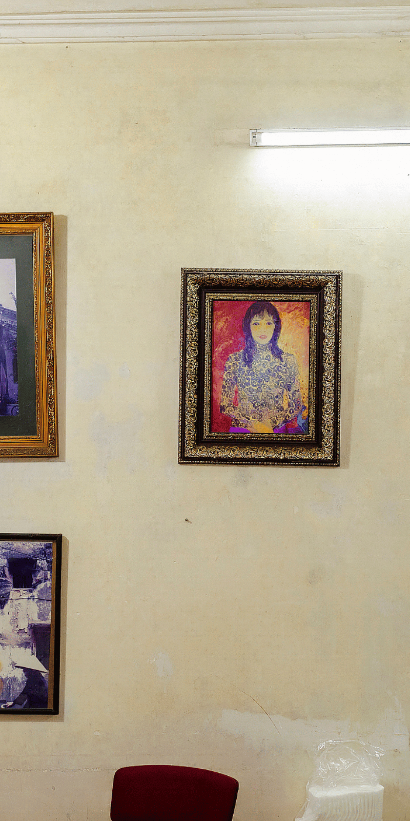 Café gallery wall.
