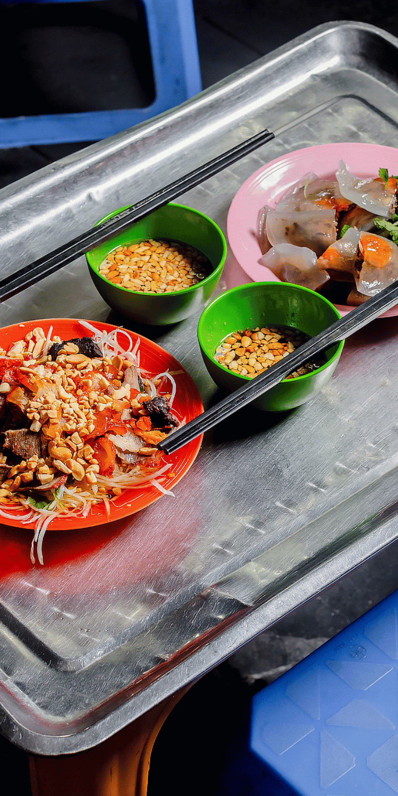 Streetside lunch tray.
