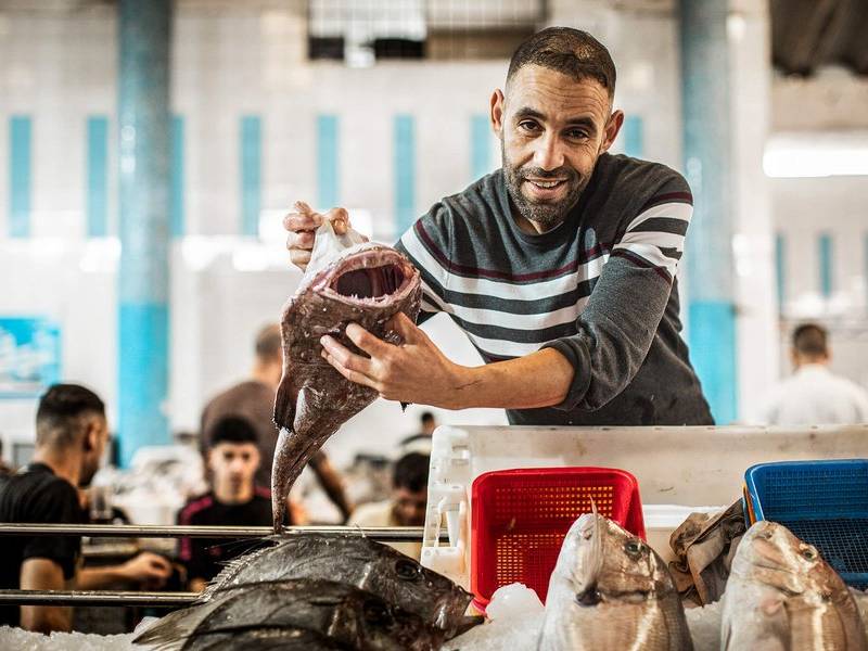 Seafood vendor.