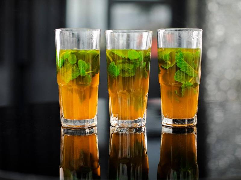 Three mint teas.