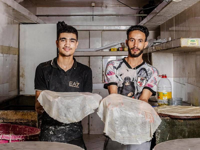 Warqa dough sheets.