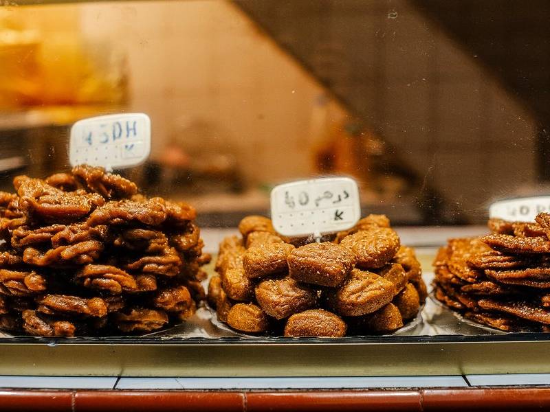 Chebakia and Tangier pastries.