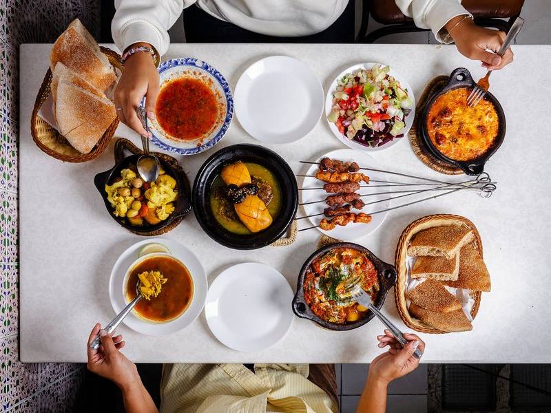 Full Moroccan lunch.