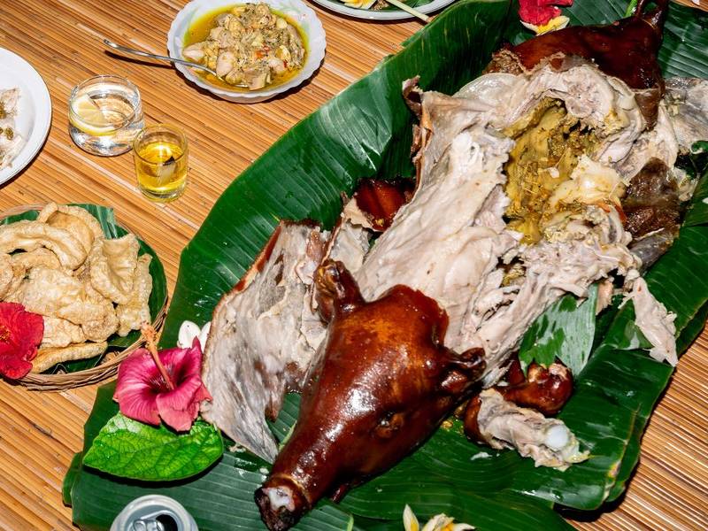 Babi guling ceremony.