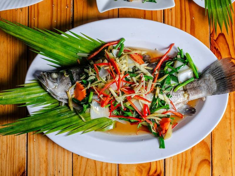 Pla neung manao.