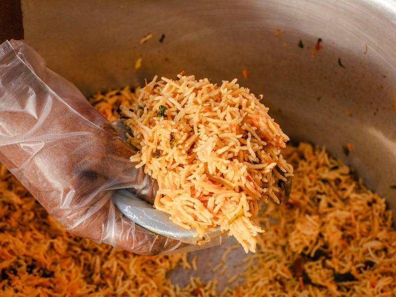 Nasi kandar rice.