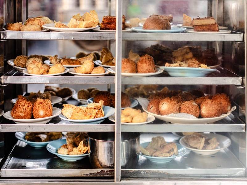 Fried dim sum.