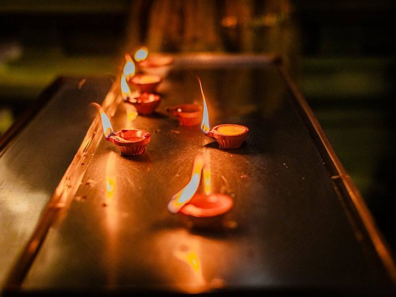 Oil-lamp altar.
