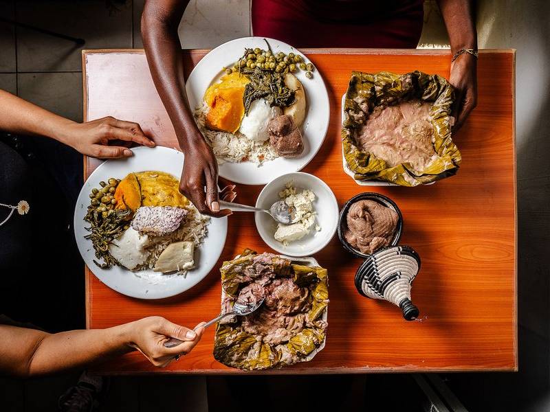 Luwombo spread.