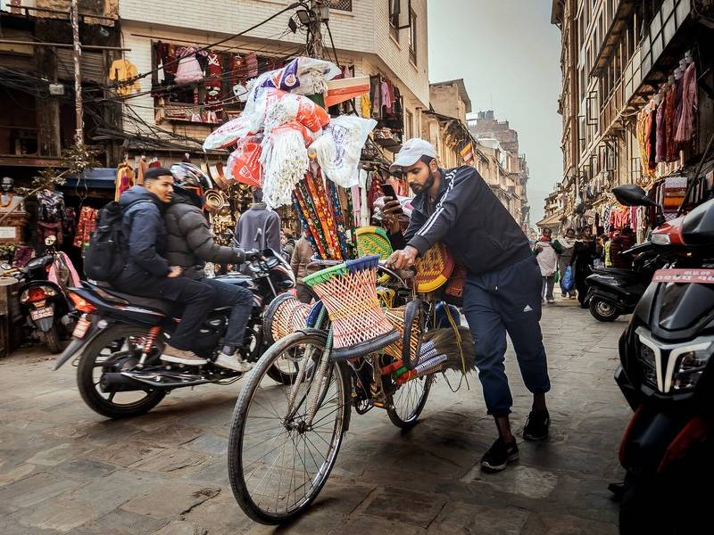 Bazaar rickshaw.