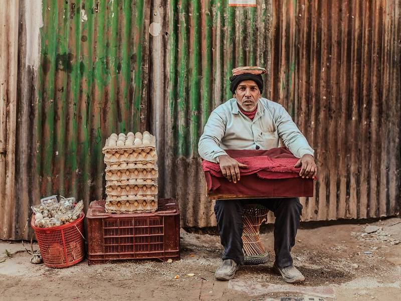 The egg seller.