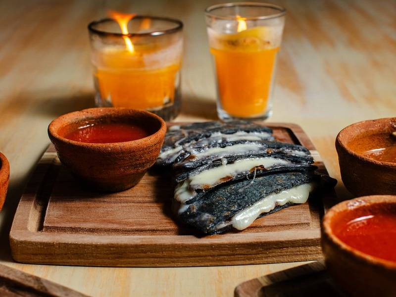Blue-corn quesadilla.