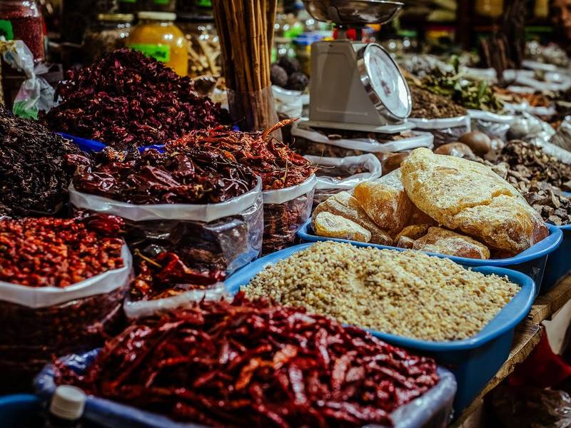Dried-chile market.