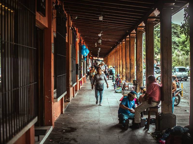 Arcade sidewalk stroll.