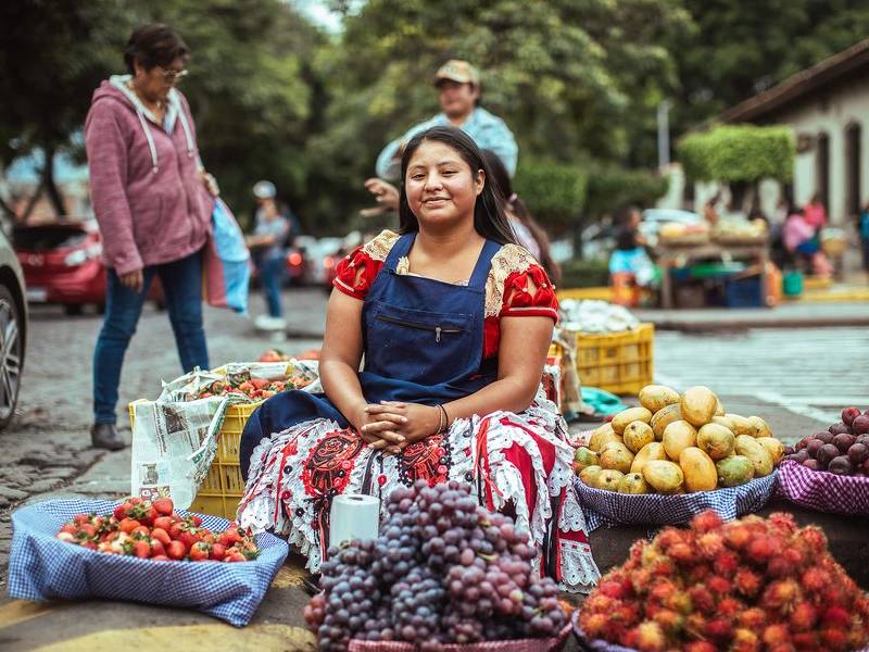 Fruit-market aunty.