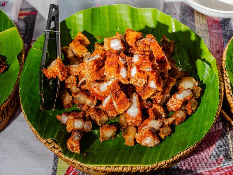 Crispy pork belly.