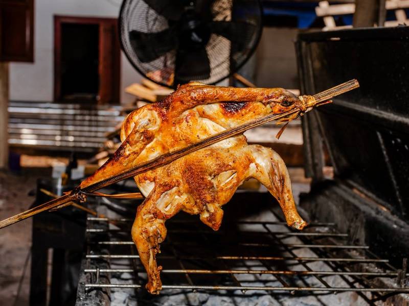 Lao-style ping gai chicken.