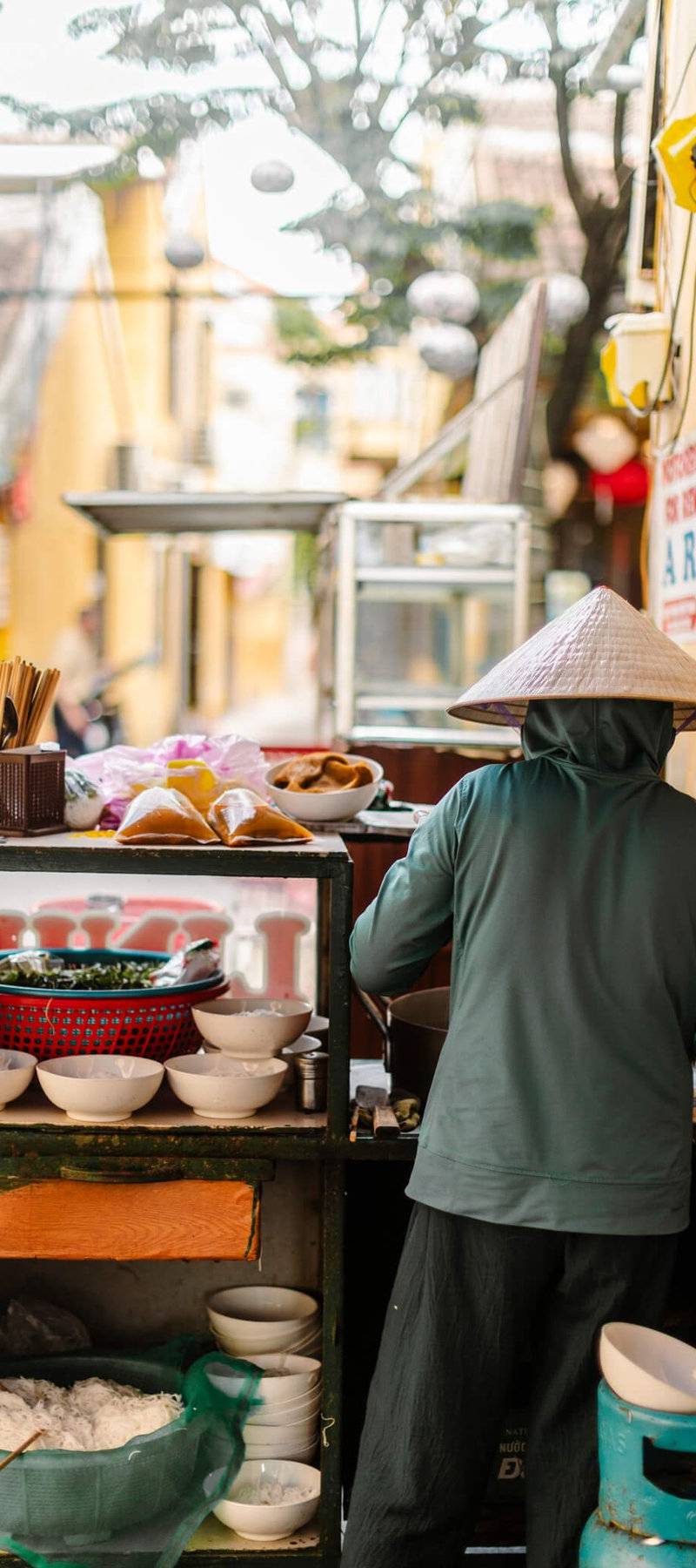 Alley noodle stall.