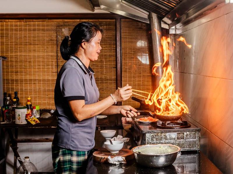 The wok cook.