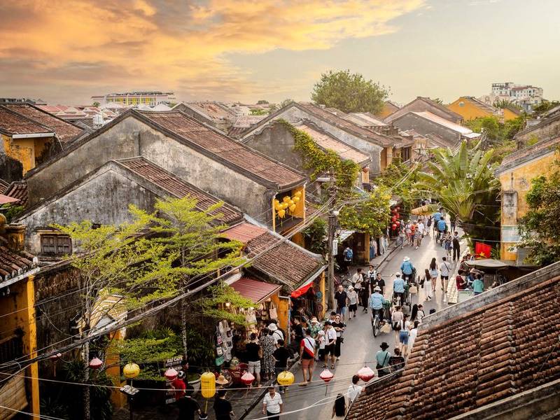 Old town rooftops.