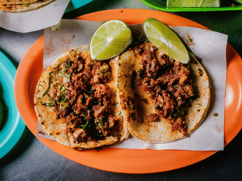 Street-side tacos.