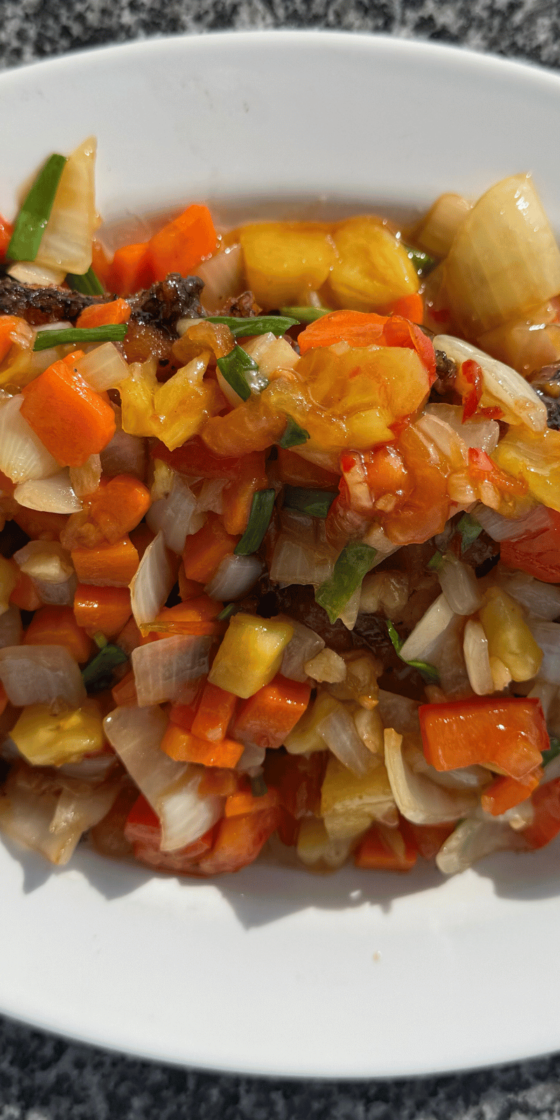 Sweet-sour snakehead fish.