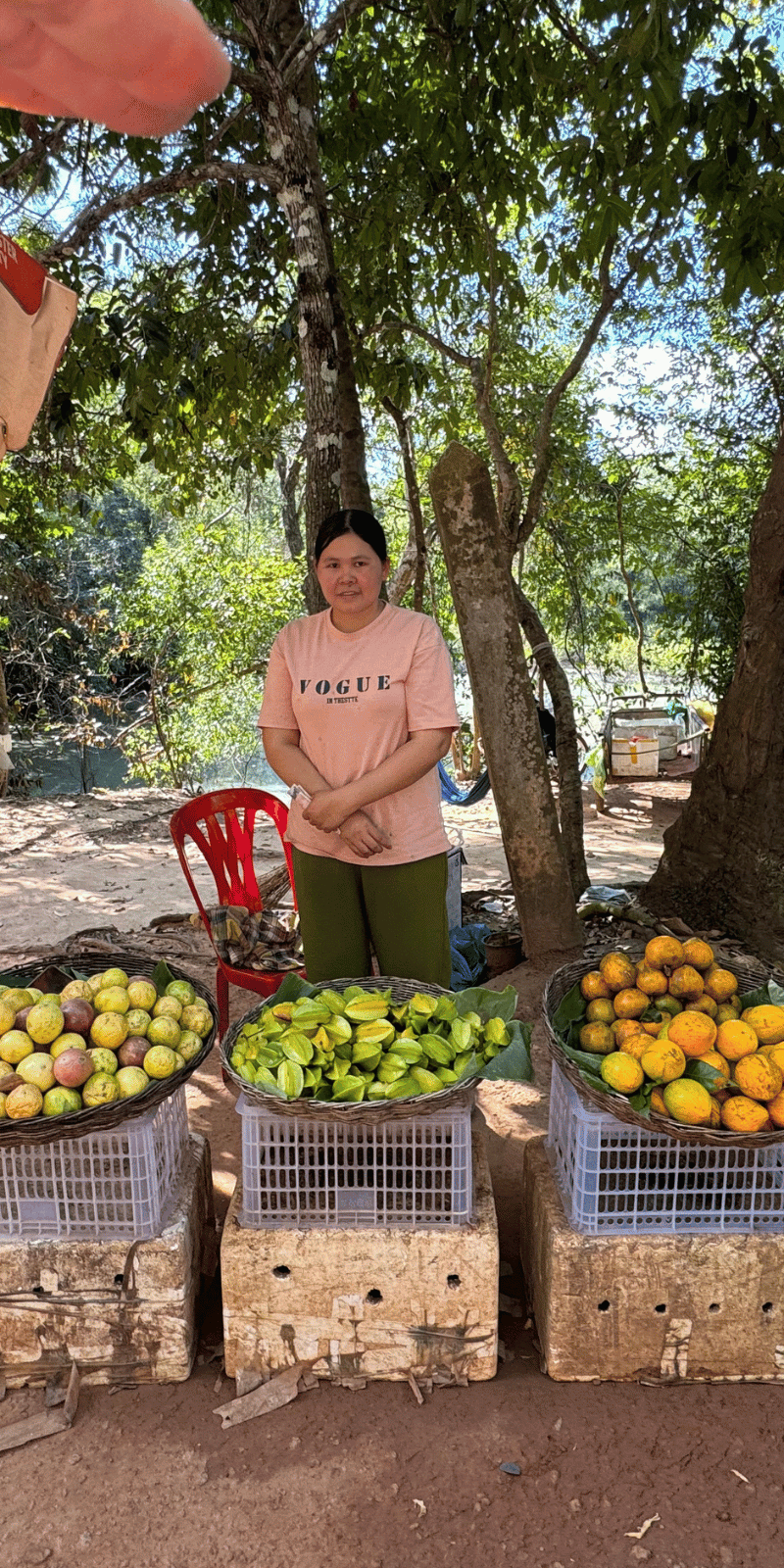 Roadside fruit stall.
