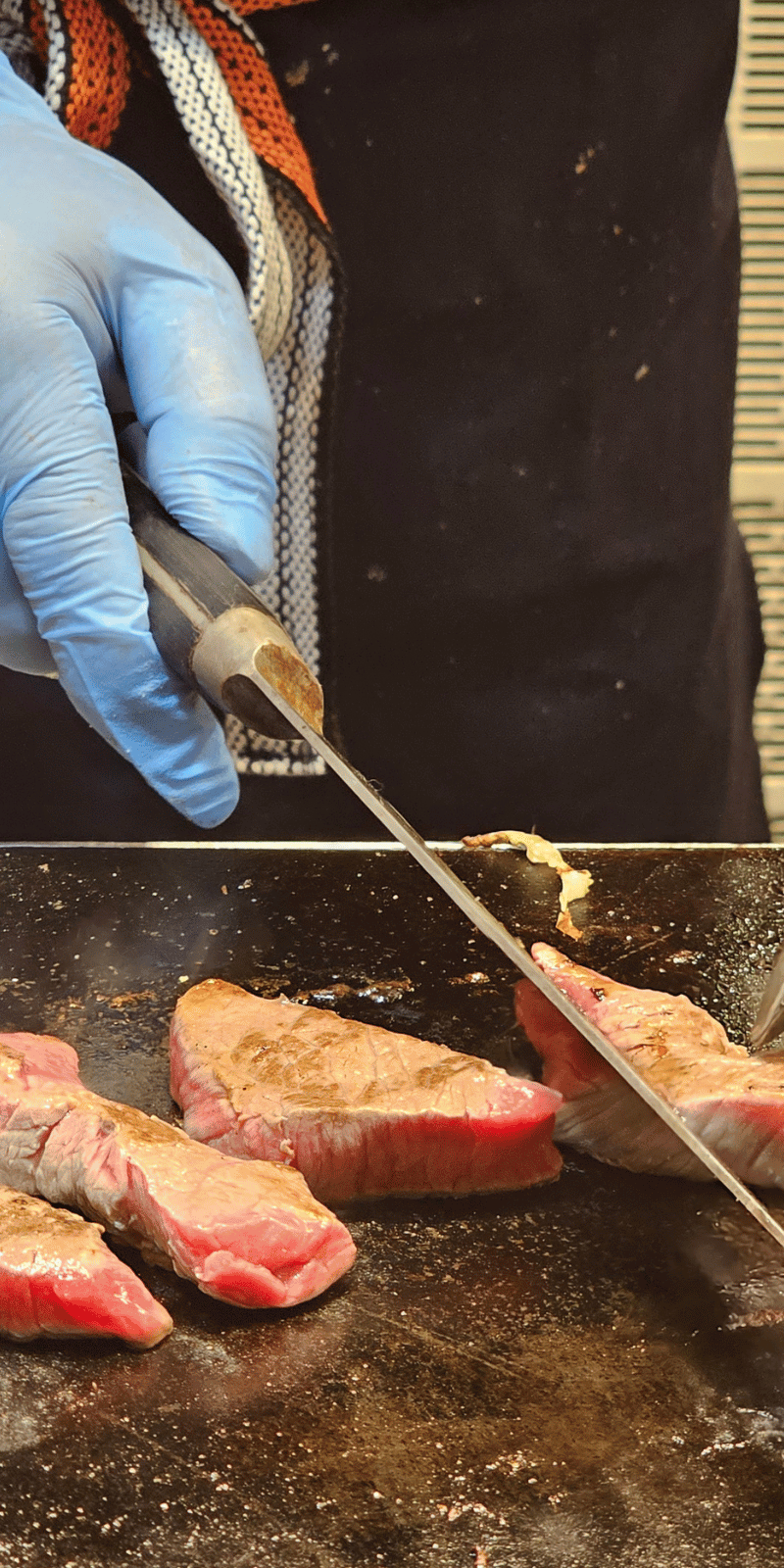 Wagyu on teppan.