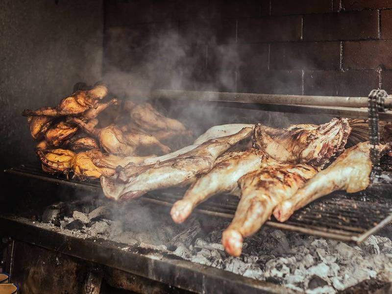 Whole goat, smoked.