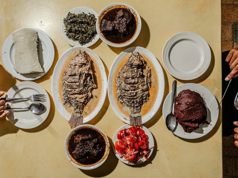 Traditional Nairobi table spread.